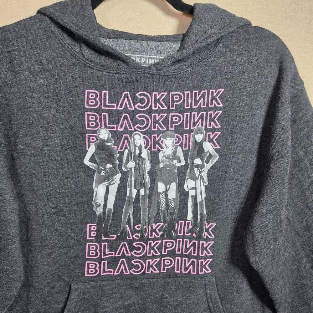 BLACKPINK Black Hoodie Womens Size Small K-pop Group - Picture 8 of 8